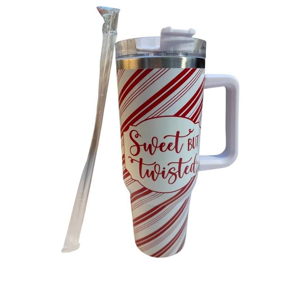 Sugar & Stripes Bright Tumbler Canyon Cup w/ Straw Sweet But Twisted 40oz,